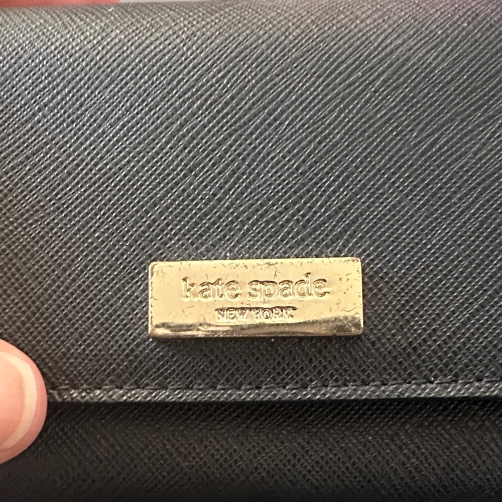 Kate Spade Black Card Holder with Gold Accent - Picture 2 of 8